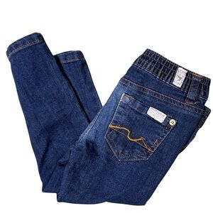 7 For All Mankind Baby Girl Jeans Size 24M Dark‎ Wash Denim Skinny 
Stretch